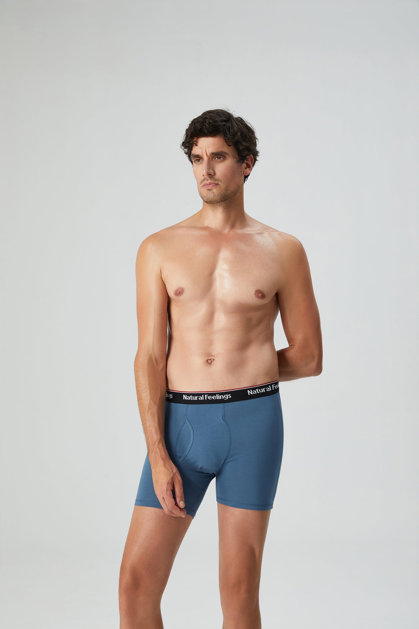 Natural Feelings Boxer Briefs Mens Underwear Men Pack Soft Cotton Open Fly Underwear