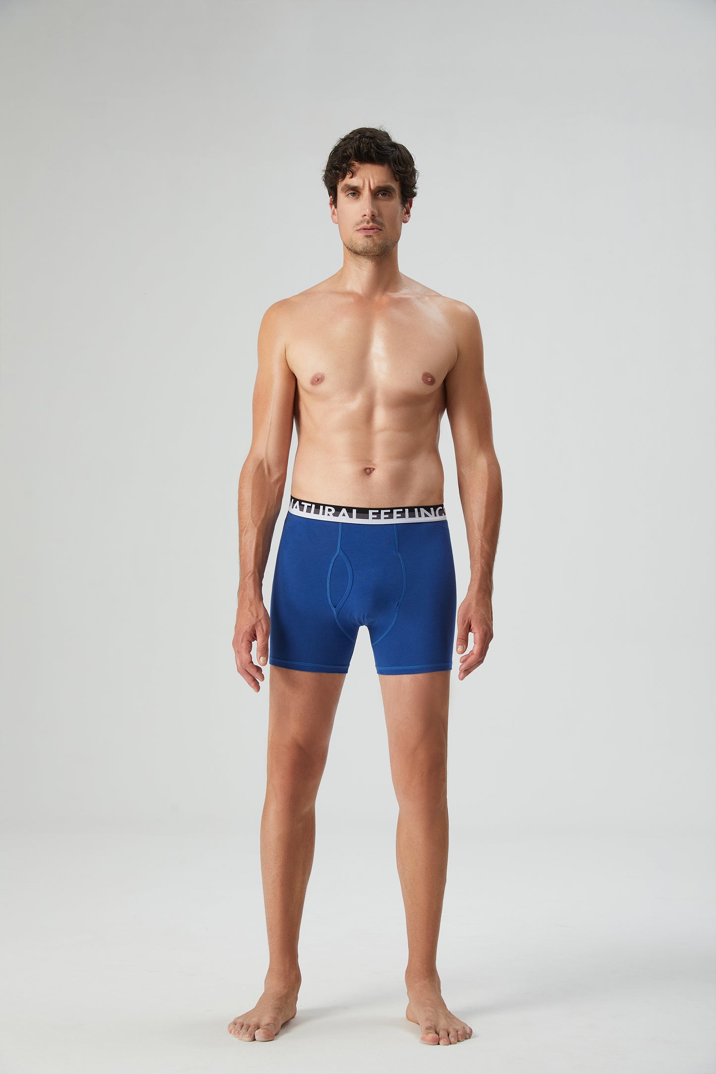 Natural Feelings Boxer Briefs Mens Underwear Men Pack Soft Cotton Open Fly Underwear
