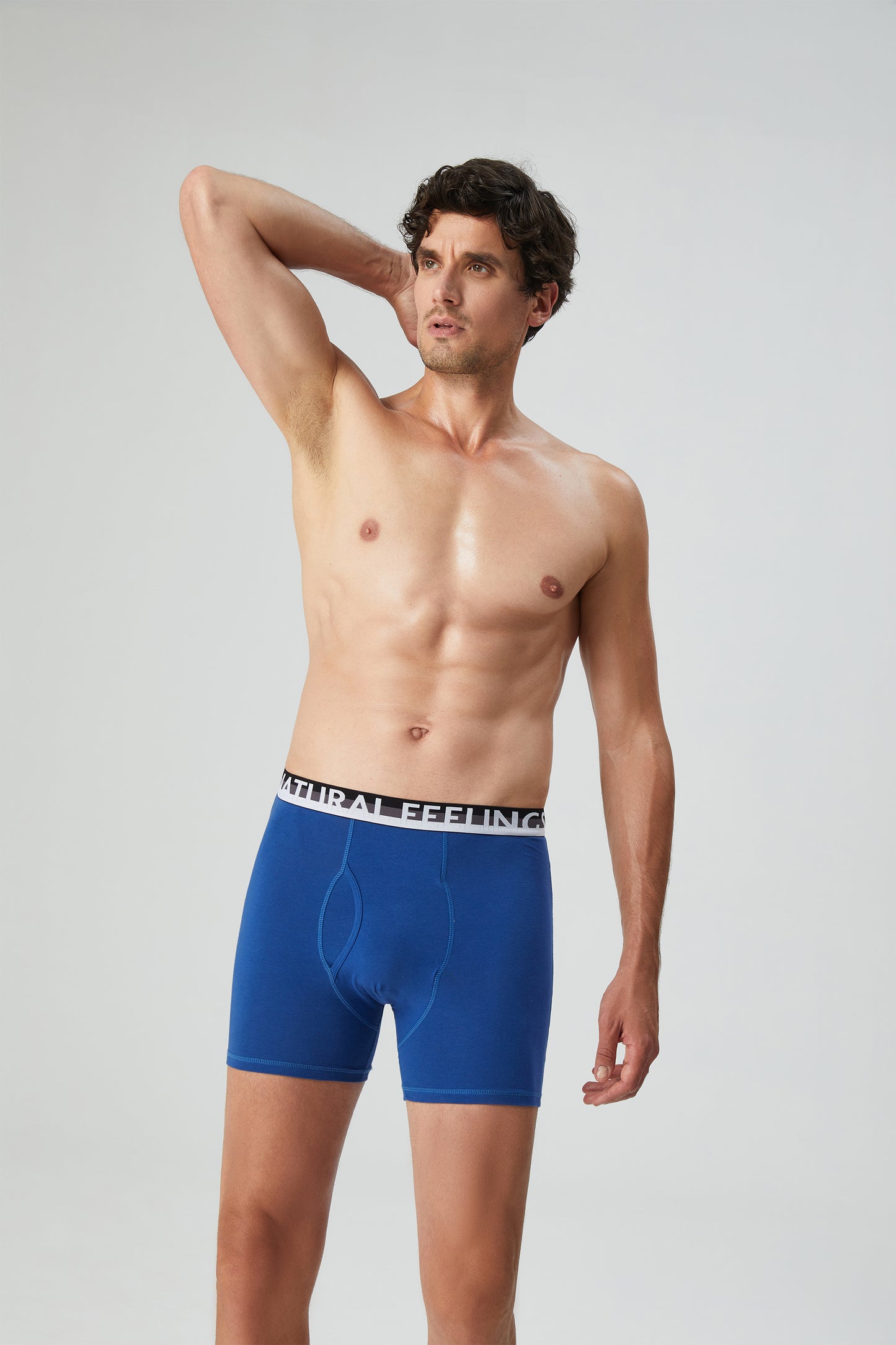 Natural Feelings Boxer Briefs Mens Underwear Men Pack Soft Cotton Open Fly Underwear