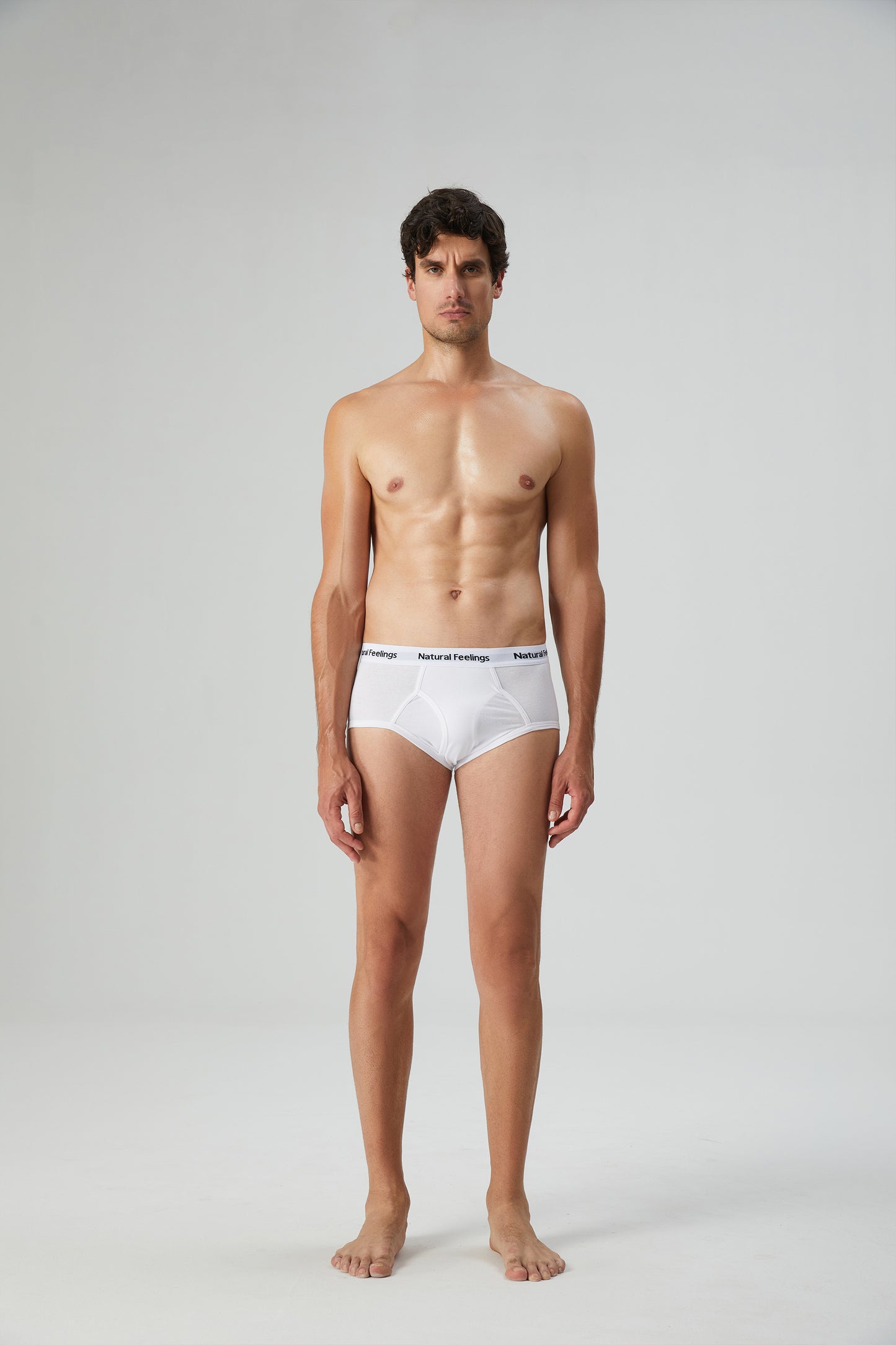 Natural Feelings Mid-rise Cotton Briefs Mens Underwear Men Pack with Open Fly