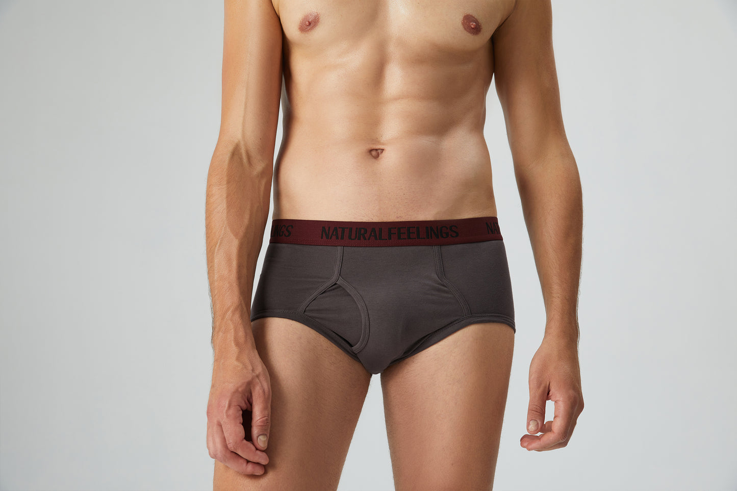 Natural Feelings Mid-rise Cotton Briefs Mens Underwear Men Pack with Open Fly
