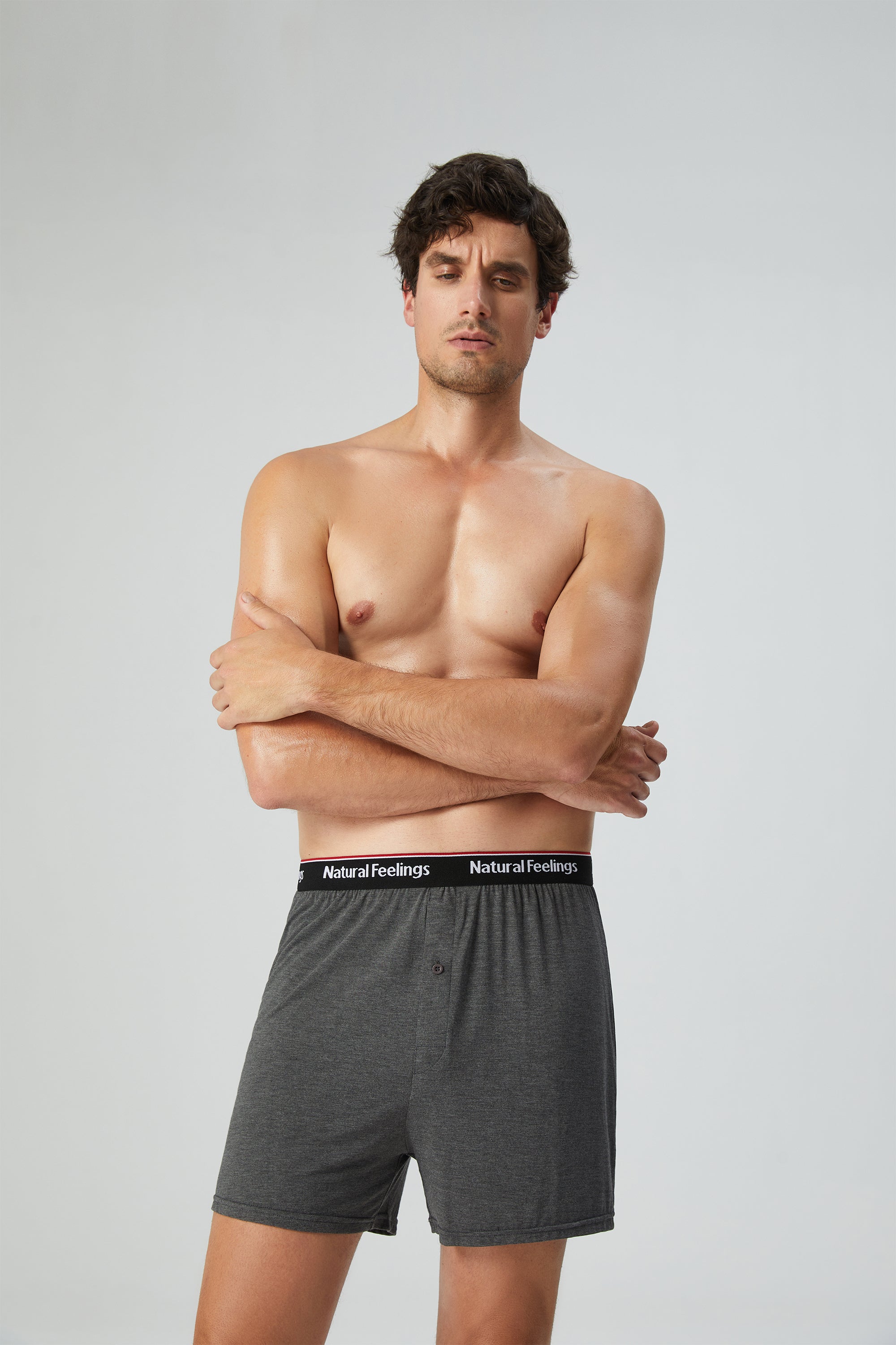 Mens loose boxer on sale shorts